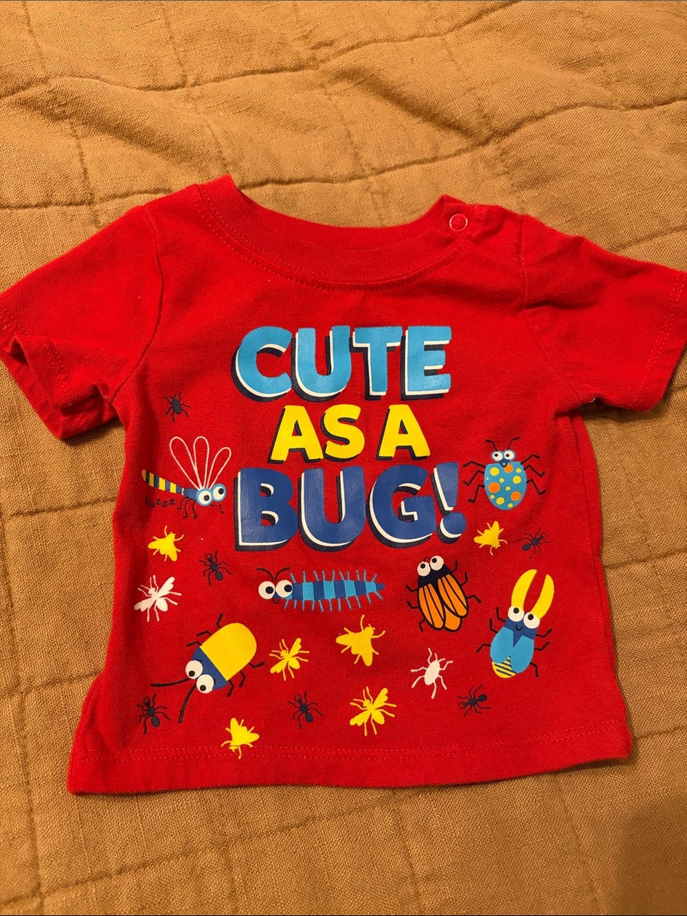 Red 'Cute As A Bug' Graphic Tee